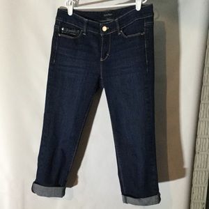 WHBM denim crop pants.
